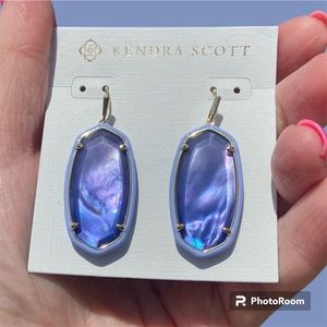 NWT Elle Purple Ombré Gold Earrings